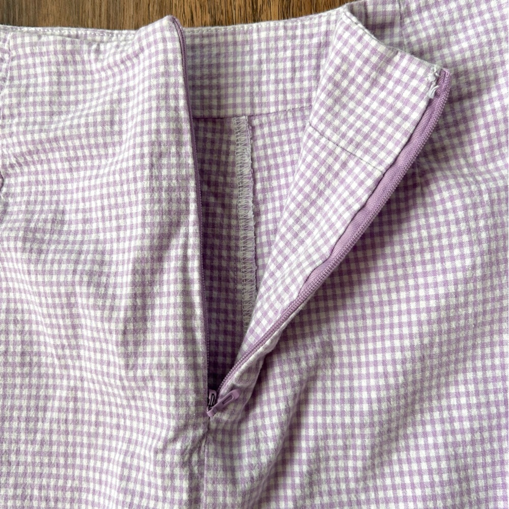 VTG 90s JG Hook Pastel Gingham Skirt Built-In Shorts Preppy Coquette Twee Y2K M - Picture 10 of 11
